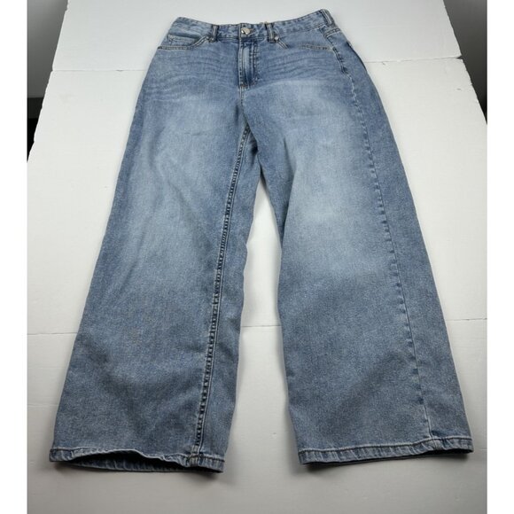 Oat New York Jeans Women's 8/29 Wide Leg Cloud Luxe Denim Medium Wash - Picture 3 of 16